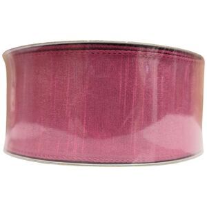 Member's Mark Premium Wired Edge Spring Ribbon, 2.5"x50Yds - Pink